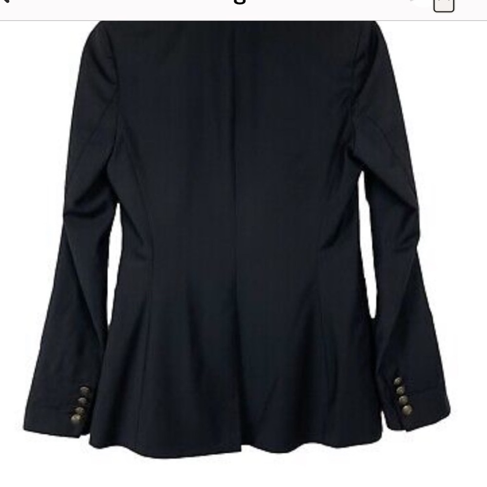 Talula Aritzia Black Fitted Blazer Peplum Career Preppy Size 2 - Picture 5 of 8